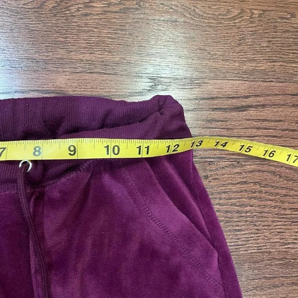 y2k royal purple crushed velvet velour wide leg bootcut sweatpants small